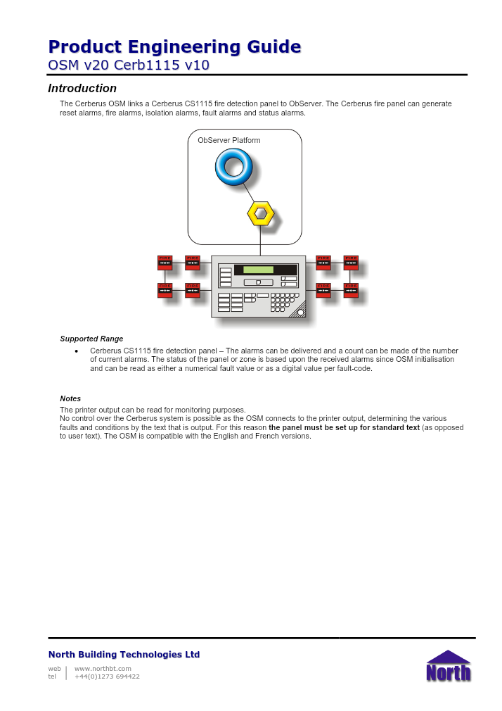 Preview thumbnail of page 1 of the Cerb1115 Engineering Guide PDF document.